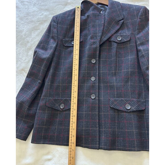 Vintage Pendleton Womens Blazer Size 16 Tartan Plaid 100% Wool USA Made Academia - Picture 5 of 14